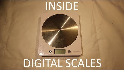 Inside of digital kitchen scales