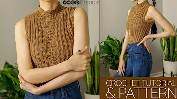 How to Crochet: Mock Neck Sweater | Pattern & Tutorial DIY