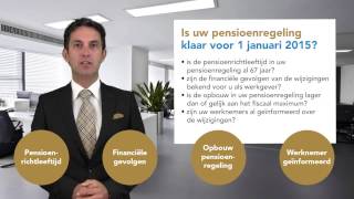 Is Uw Pensioenregeling Klaar Voor 1 Januari 2015? - Begin
