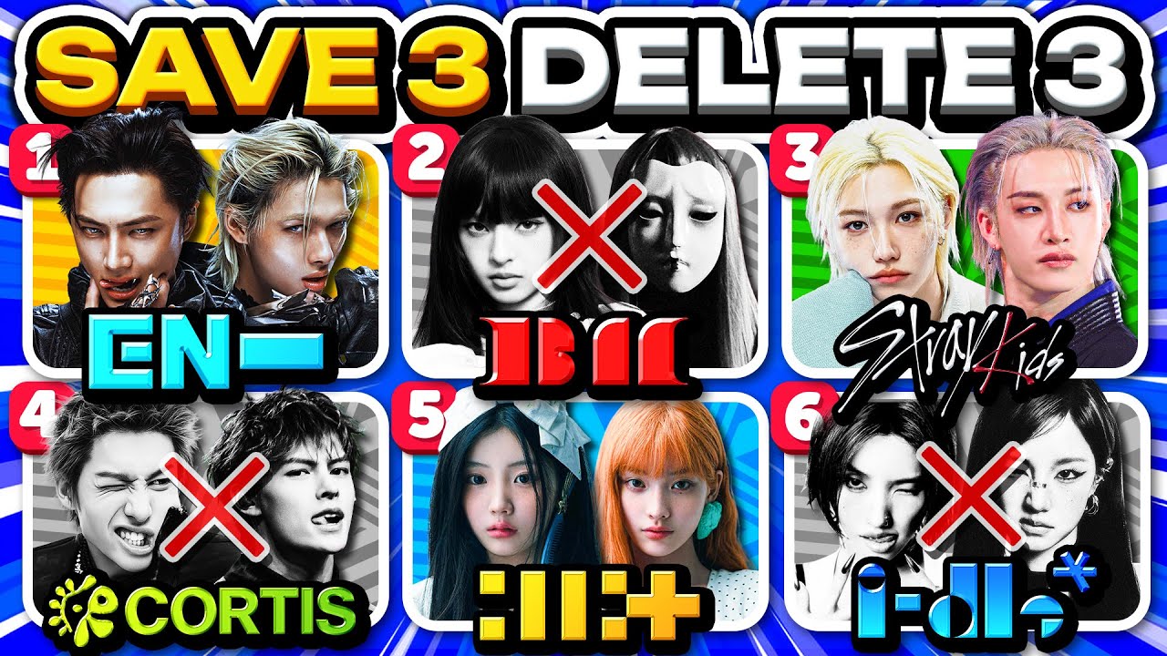 ✔️ Save 3 ❌ Delete 3 : K-pop Songs Challenge! 🎧 ANSWER - KPOP QUIZ 🎮