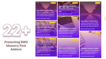 Presenting BWD Blog Post Masonry Elementor addon