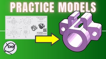 2D to 3D CAD PRACTICE MODEL-  Drawing to Model for Onshape, SolidWorks  - MOUNTING BRACKET 2