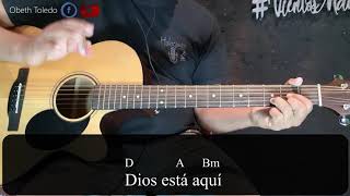 Dios esta aquí TUTORIAL GUITARRA FÁCIL | Obeth Toledo