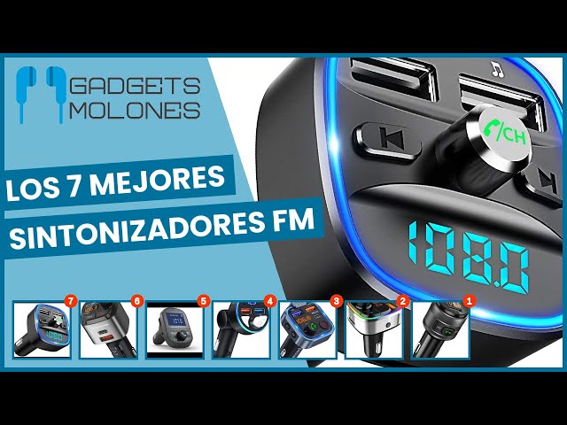 Cocoda Transmisor FM Bluetooth, [Luz de Anillo Azul] Manos Libres