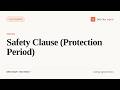 Safety Clause (Protection Period) (California Real Estate Exam Prep)