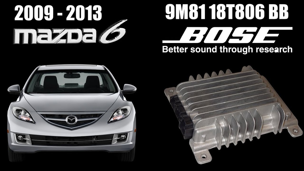 لكمة إمكانية تكملة  2009 - 2013 Mazda 6 Bose 9M81 18T806 BB Amplifier Removal and Replacement -  YouTube