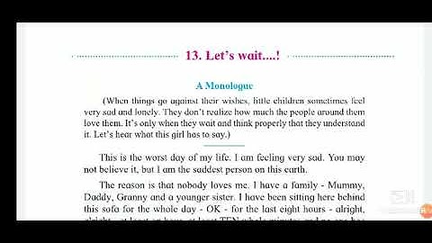 13|Lets Wait..!|Reading | English |English medium |class 3|std 17