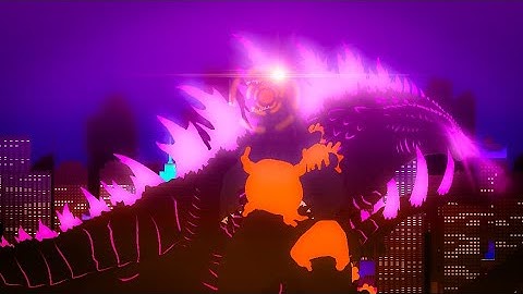 Godzilla MV vs Godzilla Heisei/Parte 2/Full Animation Fight/Stick Nodes Animation