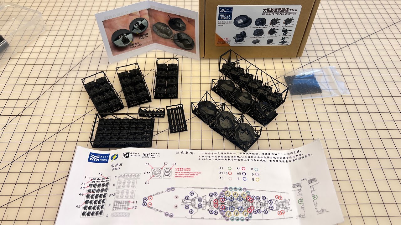 1/350 MUYI 3D Print part for 1945 YAMATO AAGUN Kit for TAMIYA