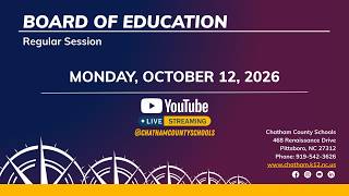 October 12, 2026 - Board of Education - Regular Session