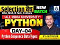 🎯 Python Data Types & Sequence 🔥 | BCA Students Complete Explanation in Hindi || DAY-04