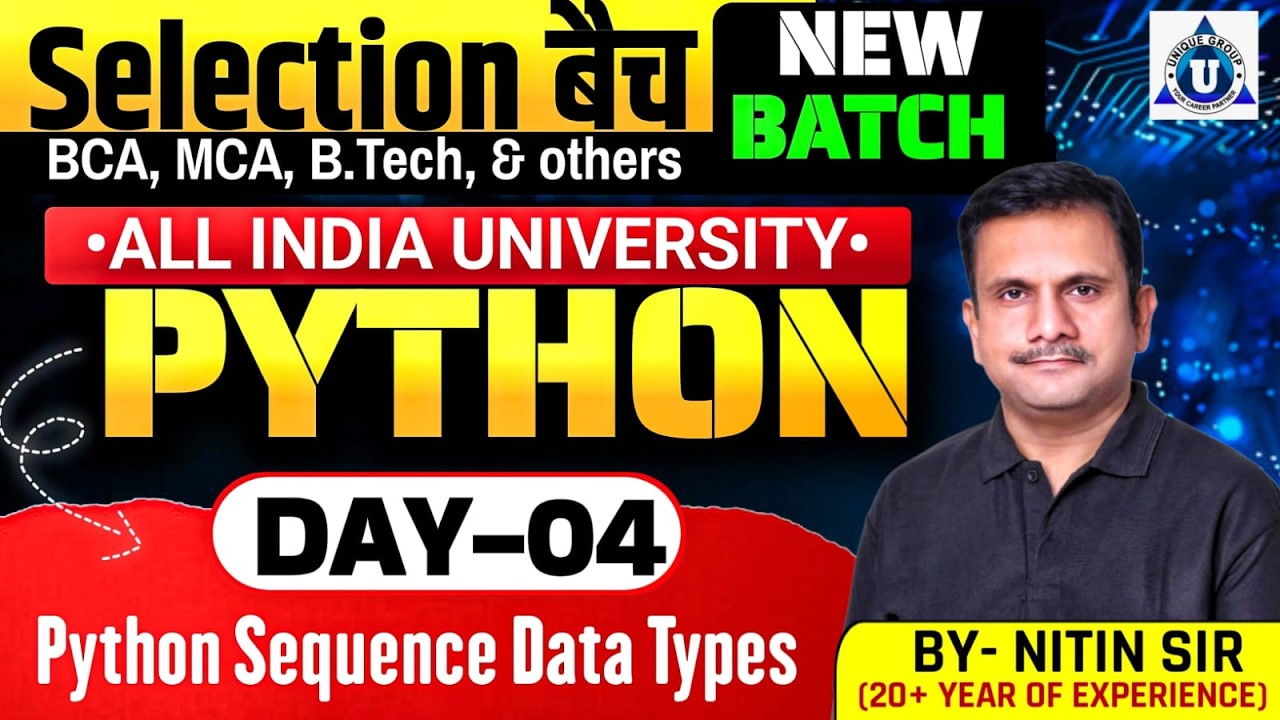 🎯 Python Data Types & Sequence 🔥 | BCA Students Complete Explanation in ...