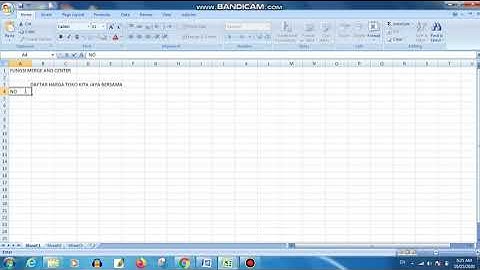FUNGSI MERGE AND CENTER DAN BORDER PADA EXCEL