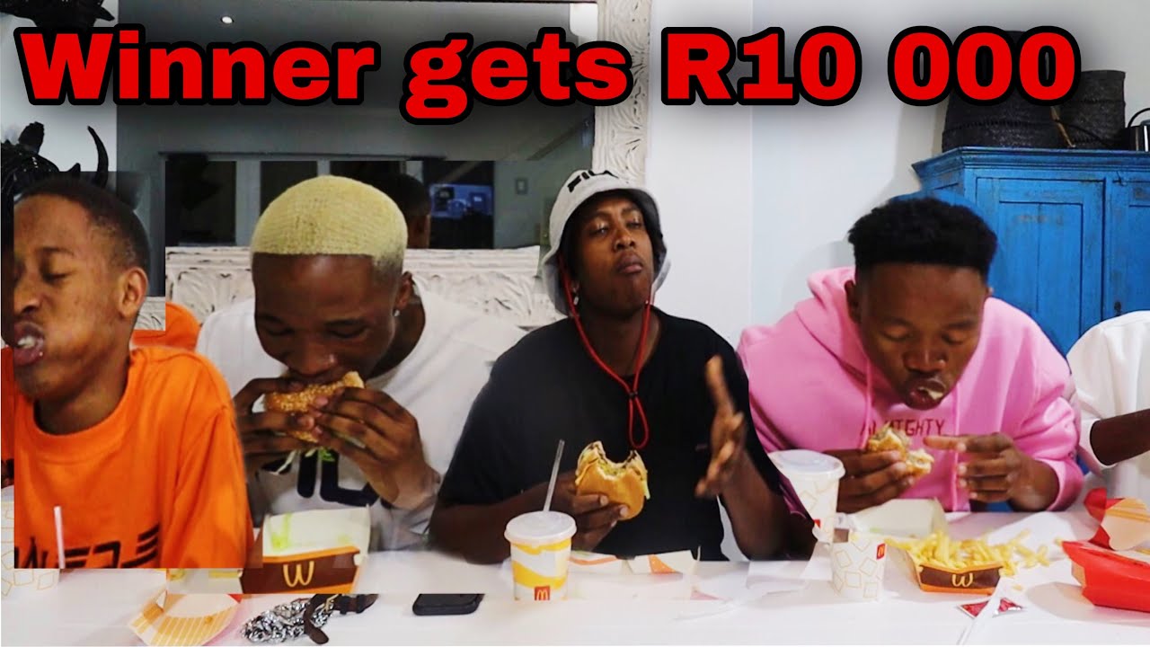 FASTEST TO eat big mac meal wins R10 000 | Ft @KINGOUMAR @JustDaddyG @ghosthlubi @zillewizzy