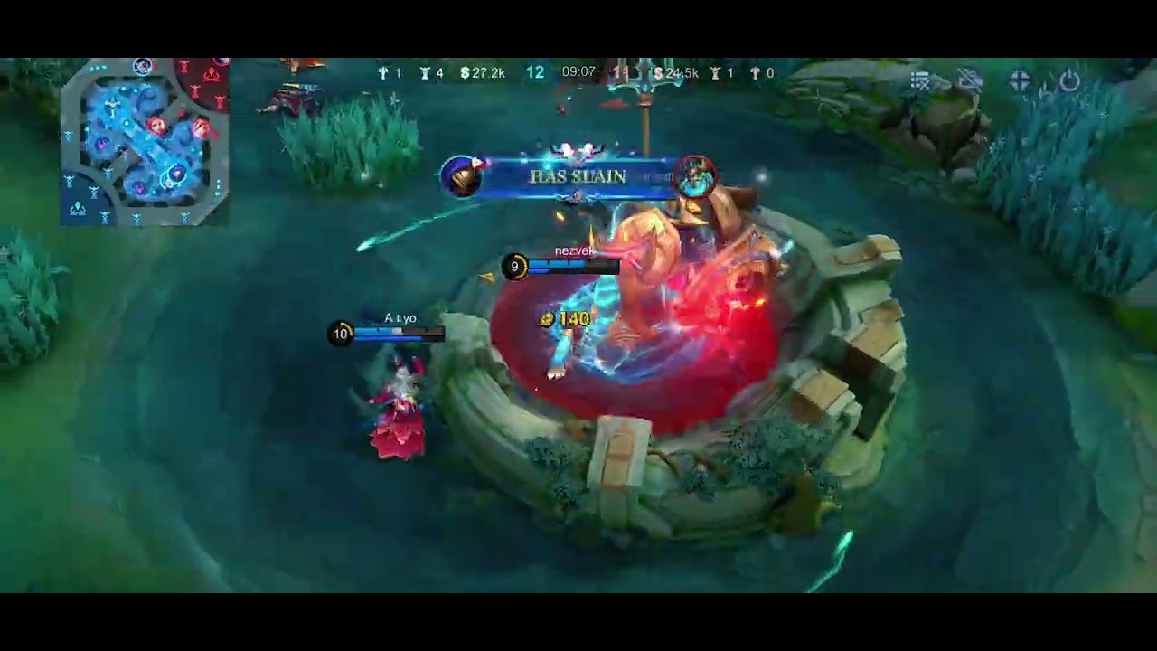 mlbb gameplay : supporting my team with one of my fav roams , mathilda