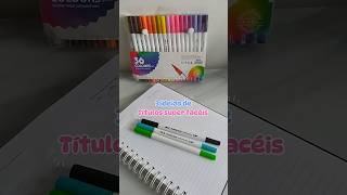 Inspiração de TÍTULOS fáceis!!📓✍️#viral #fy #lettering #titulos #titulo#studygrambr #studygram #fyp