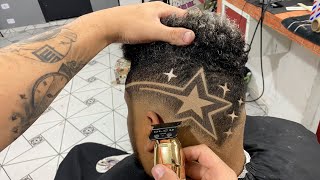 Como fazer uma ESTRELA no cabelo masculino