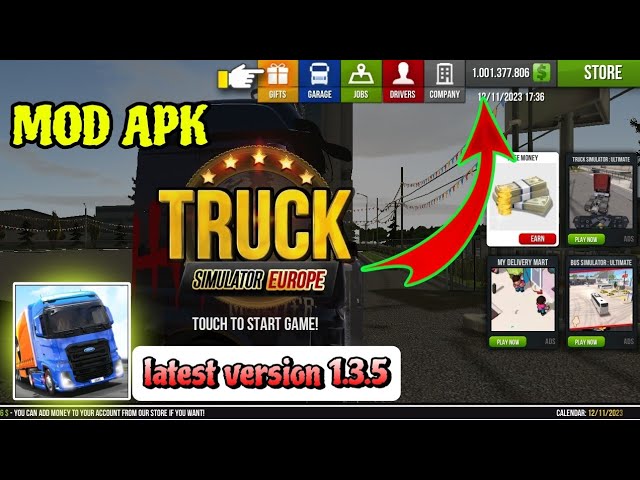 Download Truck Simulator: Europe (MOD, Unlimited Money) 1.3.5 APK