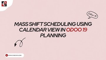 Mass Shift Scheduling Using Calendar View in Odoo 19 Planning | Odoo 19 Functional Tutorials