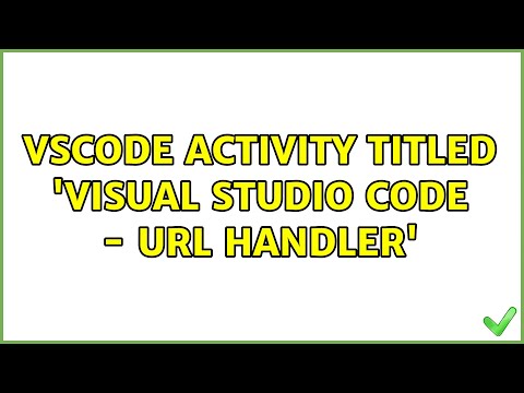Ubuntu: vscode activity titled 'Visual Studio Code - URL Handler'