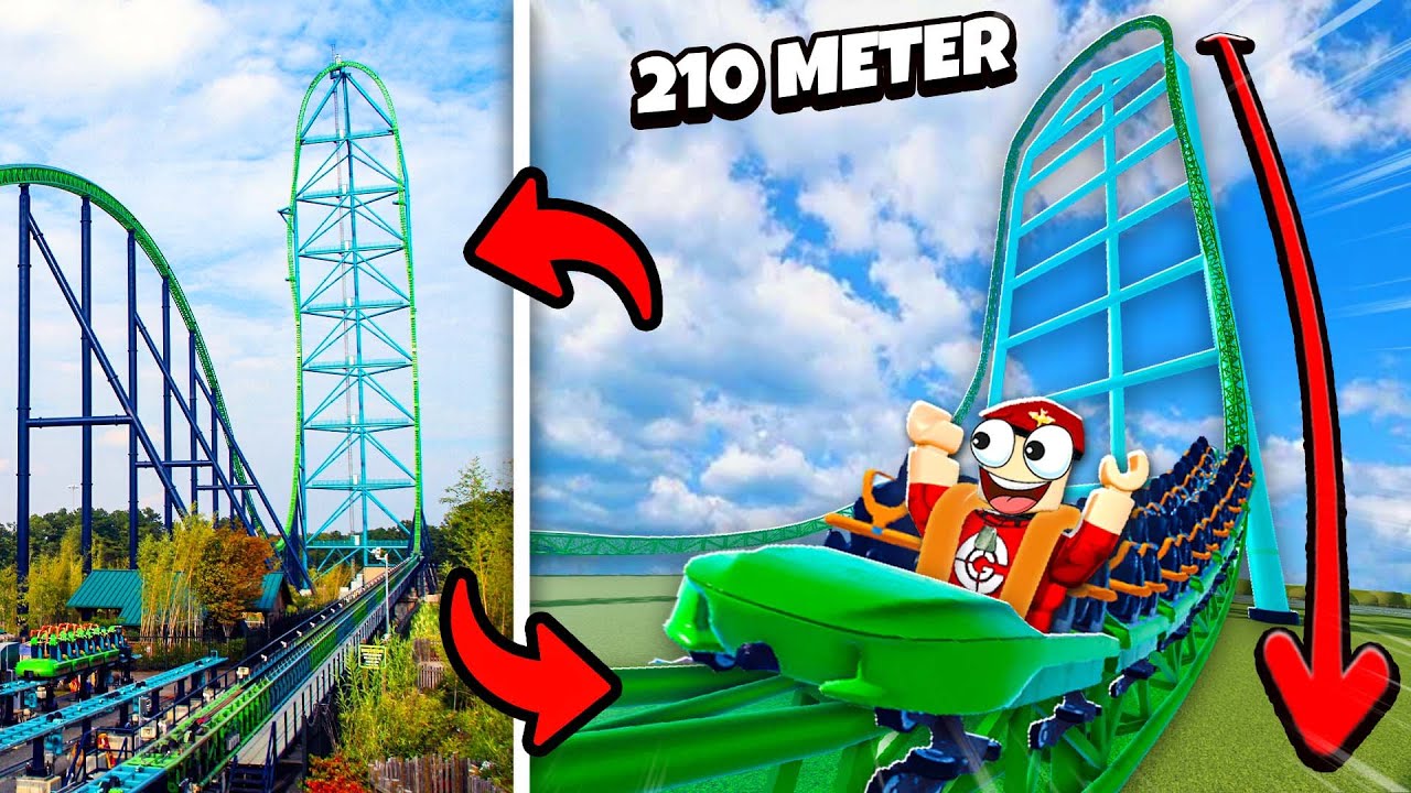 De HOOGSTE Achtbaan ooit Namaken 🎢 !! | Roblox Themepark Tycoon 2...