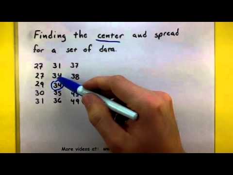 Statistics - Find the center and spread - YouTube