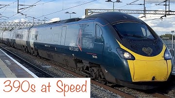Class 390 Pendolino Trains at Speed Compilation, WCML | Boom Trainspots