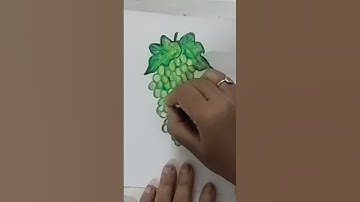 Easy Grapes Drawing | How to Draw Grapes Step by Step | Fruit Drawing for Beginners 🍇