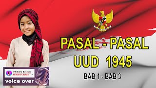 BAB 1-3 | Pasal UUD 1945