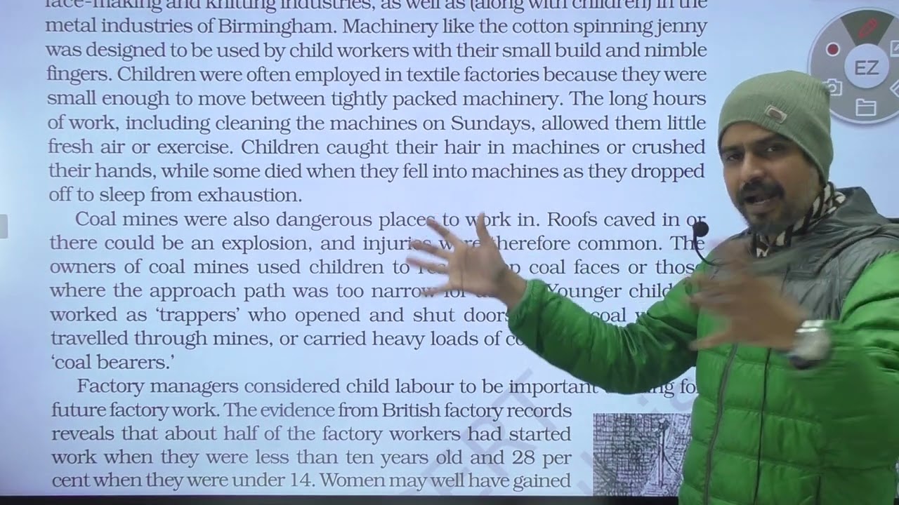 Class 11 History  | chap. 9 Industrial revolution  "Women children and industrialisation"