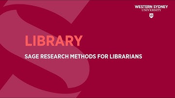 SAGE Research Methods for Librarians