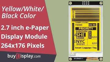 Yellow 2.7" inch E-Paper Module 264x176 for Arduino,Raspberry Pi