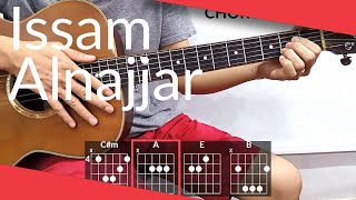 [NO CAPO] Hadal Ahbek (Issam Alnajjar) Guitar Tutorial | Chords, Strumming