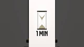 1 Minute Timer – Sand Timer, No Music, Soft Bell #shorts