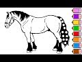 Lovely Horse Coloring Pages for toddlers