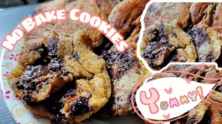 NO BAKE CHOCOLATE CHIP COOKIES - How to make cookies without oven