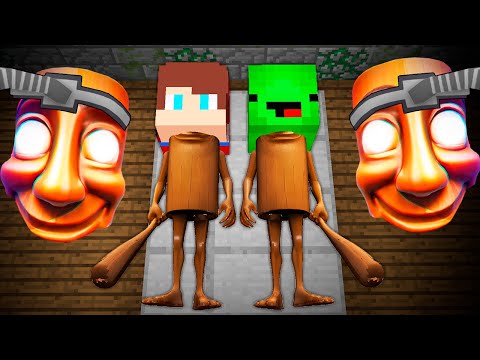Mikey and JJ Shapeshift to TUNG TUNG TUNG SAHUR in Minecraft - Maizen !?