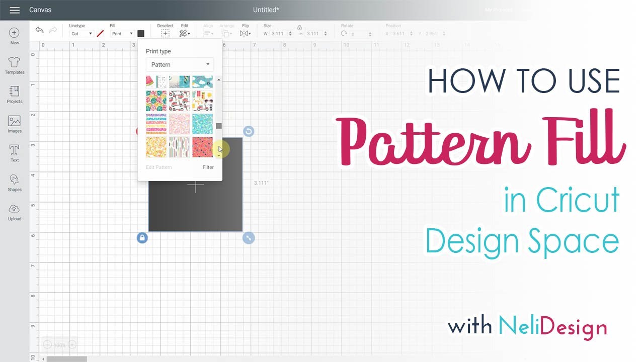 How To Upload New Patterns And Use Pattern Fill In Cricut Design Space