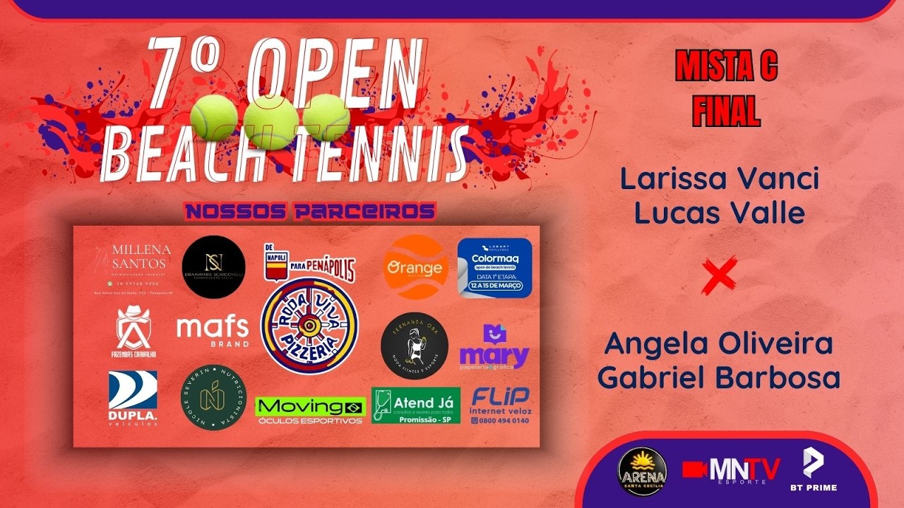 AO VIVO - 7º OPEN ARENA SANTA CECÍLIA DE BEACH TENNIS PRIME 300 - PENAPOLIS - SP