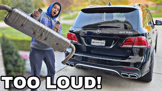 STRAIGHT PIPING A MERCEDES GLE 63 AMG! *TOO LOUD*