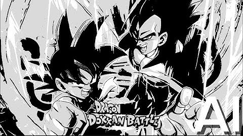 LR STR GT Goku & SSJ4 Vegeta Standby but the OST is extended by AI - Dokkan Battle
