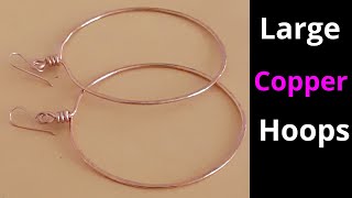 How To Easily Make Your Own Hoop Earrings | How To Make These Hammered Textured Large Hoop Earrings
