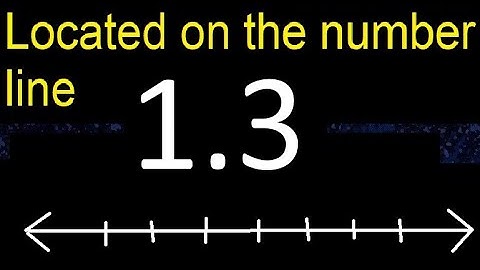 Located 1.3 on the number line 1,3 . Locating decimal numbers . represented