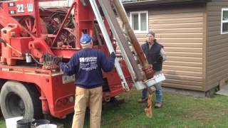 Drilling a water well with a BucyrusErie 22W Cable Drill Rig