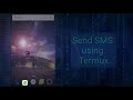 Send sms using termux