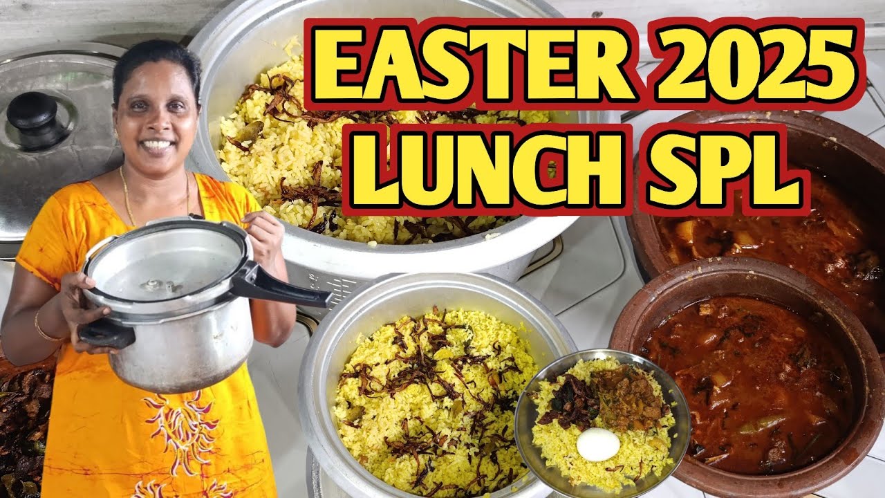 மஞ்சள் சோறு இப்படி செய்துபாருங்க | Easter 2025 Lunch SPL | Jaffna | Cooking | Sobas House