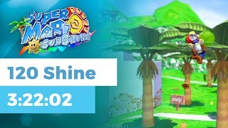 Super Mario Sunshine 120 Shine (100%) Speedrun - 3:22:02