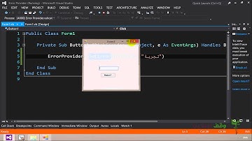 VB 2012- 187-  Error Provider tool أداة مزود الأخطاء