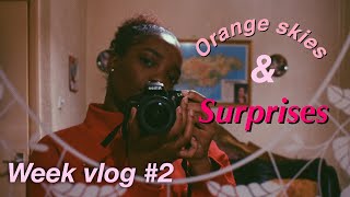 Week Vlog #2 | Orange skies, chatting and surprising the birthday girl