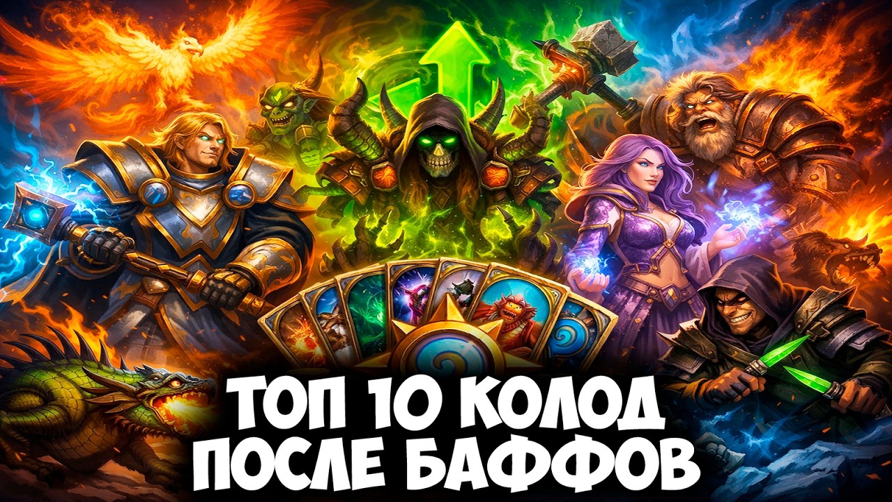 ТОП-10 ЛУЧШИХ КОЛОД В Hearthstone ПОСЛЕ БАФФОВ! Мета Сломана! 🔥
